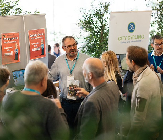 Scene from the Learn & Share Marketplace at the Climate Alliance International Conference 2024