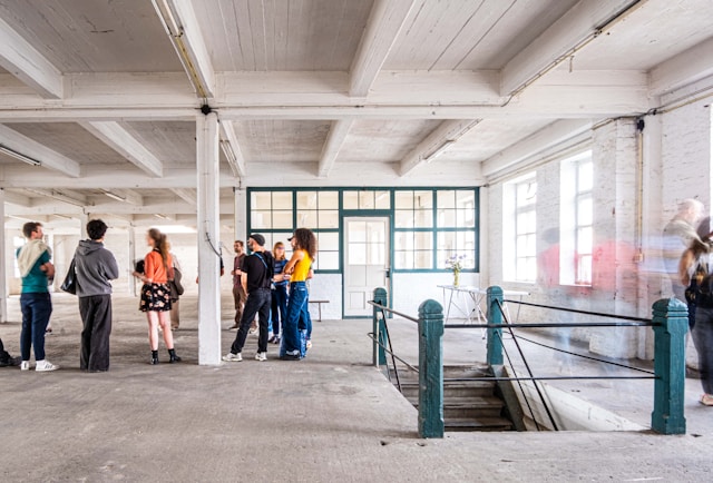 People visiting a house inside